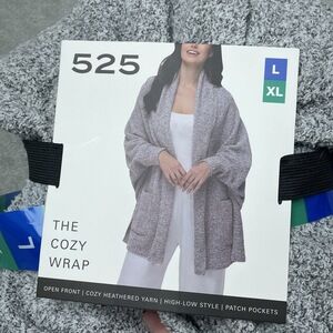 525 Women's L/XL Cozy Wrap Light Heather Gray e0075